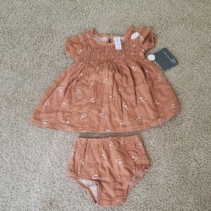 Modern Moments 18M Baby Girl Toddler Dress Diaper Cover Set Outfit